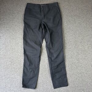 Incotex Slacks Chino Pants Mens Size 32 31" Inseam Black Tapered Leg